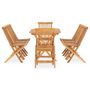 Voir la diapositive 2 : VIDAXL Ensemble a manger d'exterieur pliable 9 pcs Bois solide de teck