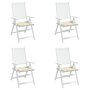 Voir la diapositive 4 : VIDAXL Coussins de chaise jardin lot de 4 creme 50x50x3cm tissu oxford