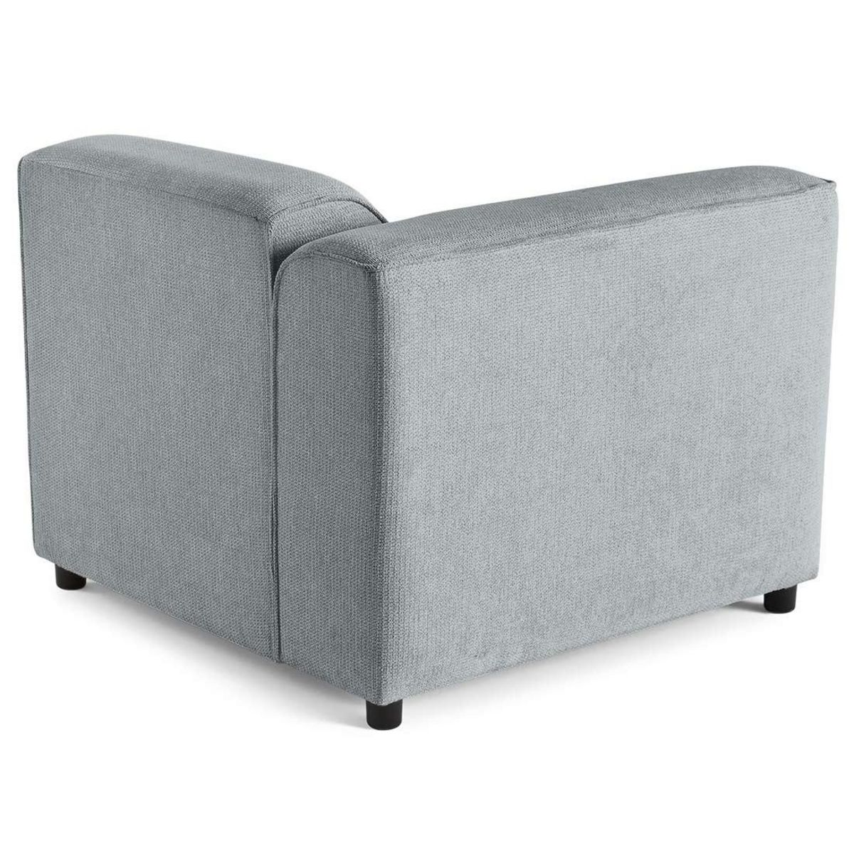 LISA DESIGN Suaro - module d'assise d'angle gauche en tissu texturé