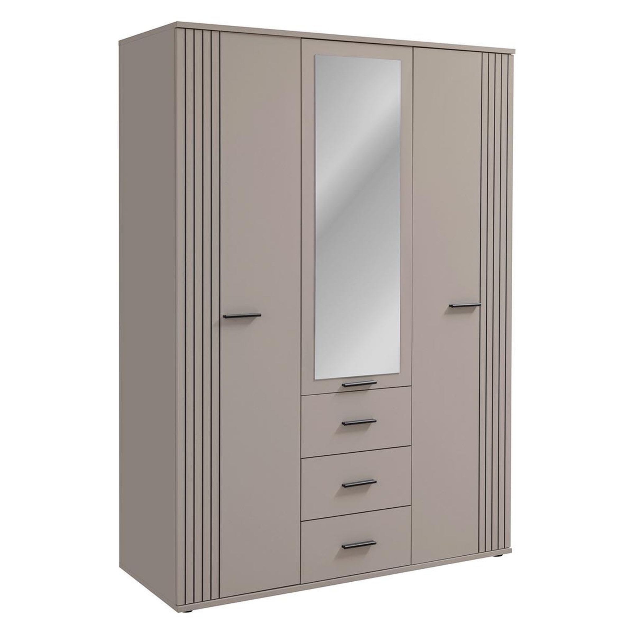 Paris Prix Armoire 3 portes & 3 tiroirs  sigma  135cm gris