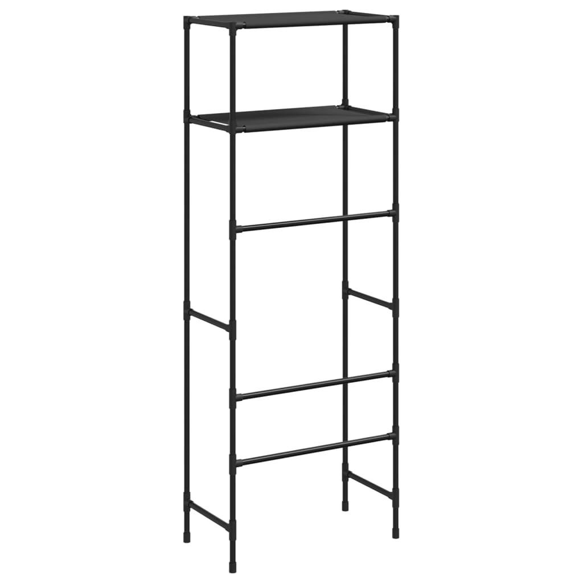 Voir la diapositive 5 : VIDAXL Support de rangement 2 niveaux sur toilette Noir 53,5x28x143 cm