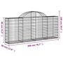 Voir la diapositive 6 : VIDAXL Paniers a gabions arques 15 pcs 200x30x80/100 cm Fer galvanise