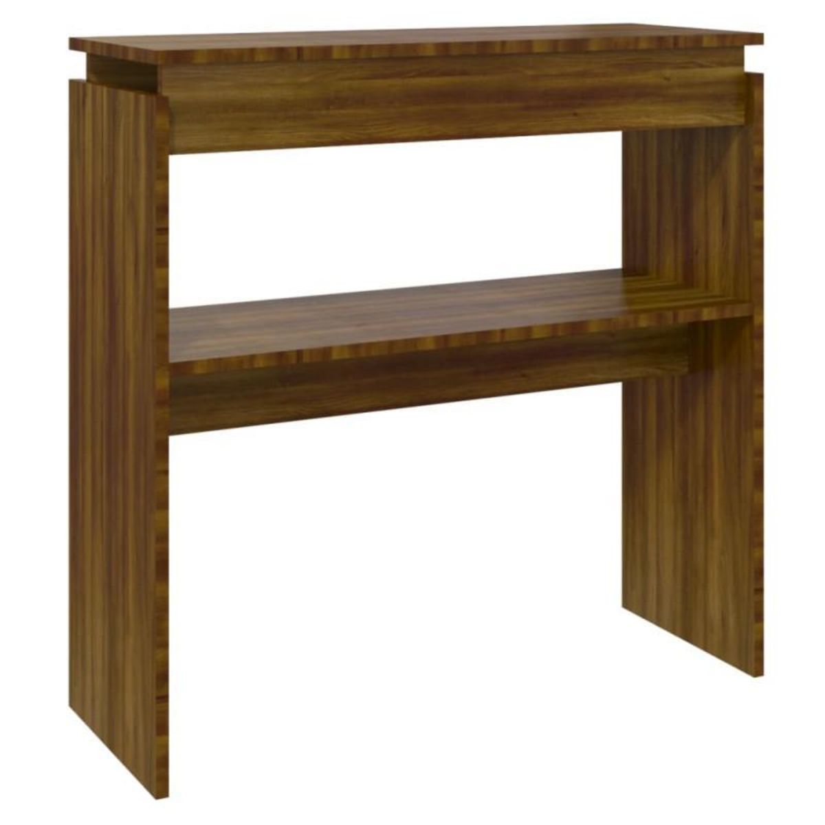 VIDAXL Table console Chêne marron 80x30x80 cm Bois d ingénierie