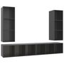 Voir la diapositive 2 : VIDAXL Meubles TV muraux 4 pcs Gris brillant Bois d'ingenierie