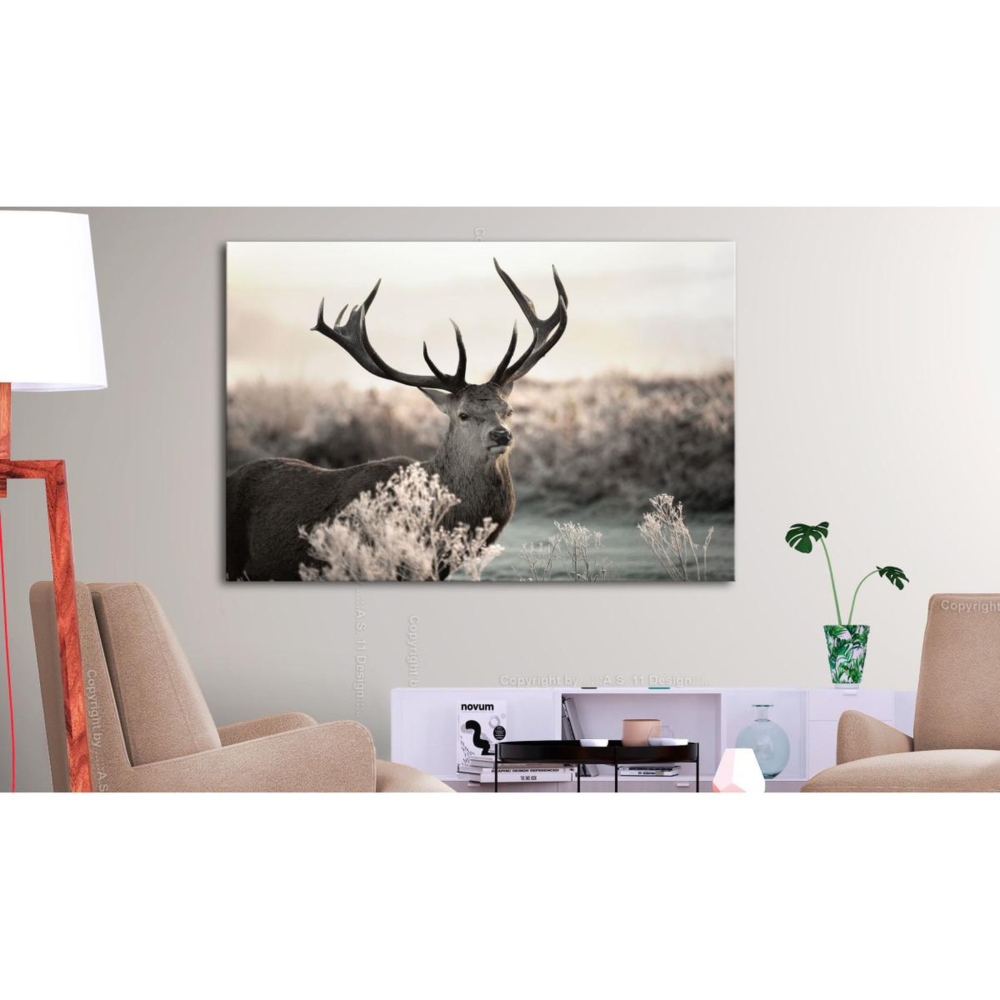 Voir la diapositive 2 : Paris Prix Tableau imprimé  powerful horns