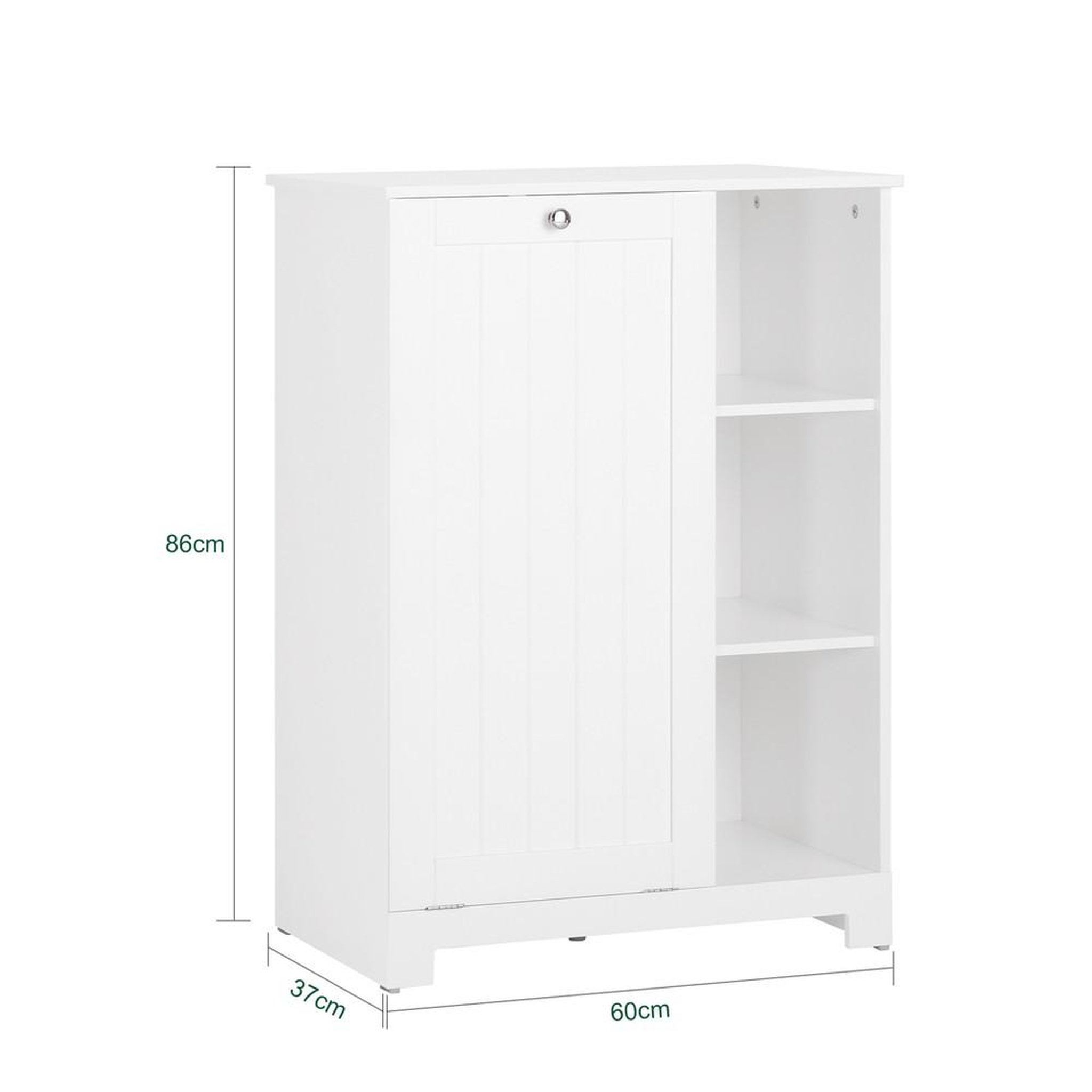 Voir la diapositive 3 : SOBUY SoBuy - Colonne De Salle De Bain à une porte - Blanc - 60x37x86cm - Nordique - BZR105-W
