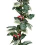 Voir la diapositive 2 : ATMOSPHERA Guirlande de Noël  Houx Enneigé  180cm Vert