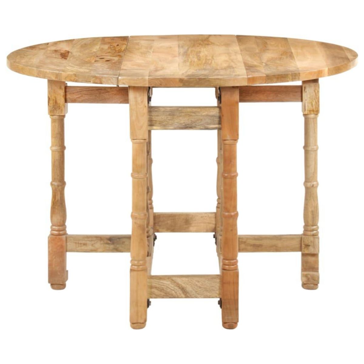 VIDAXL Table a manger Rond 110x76 cm Bois de manguier massif