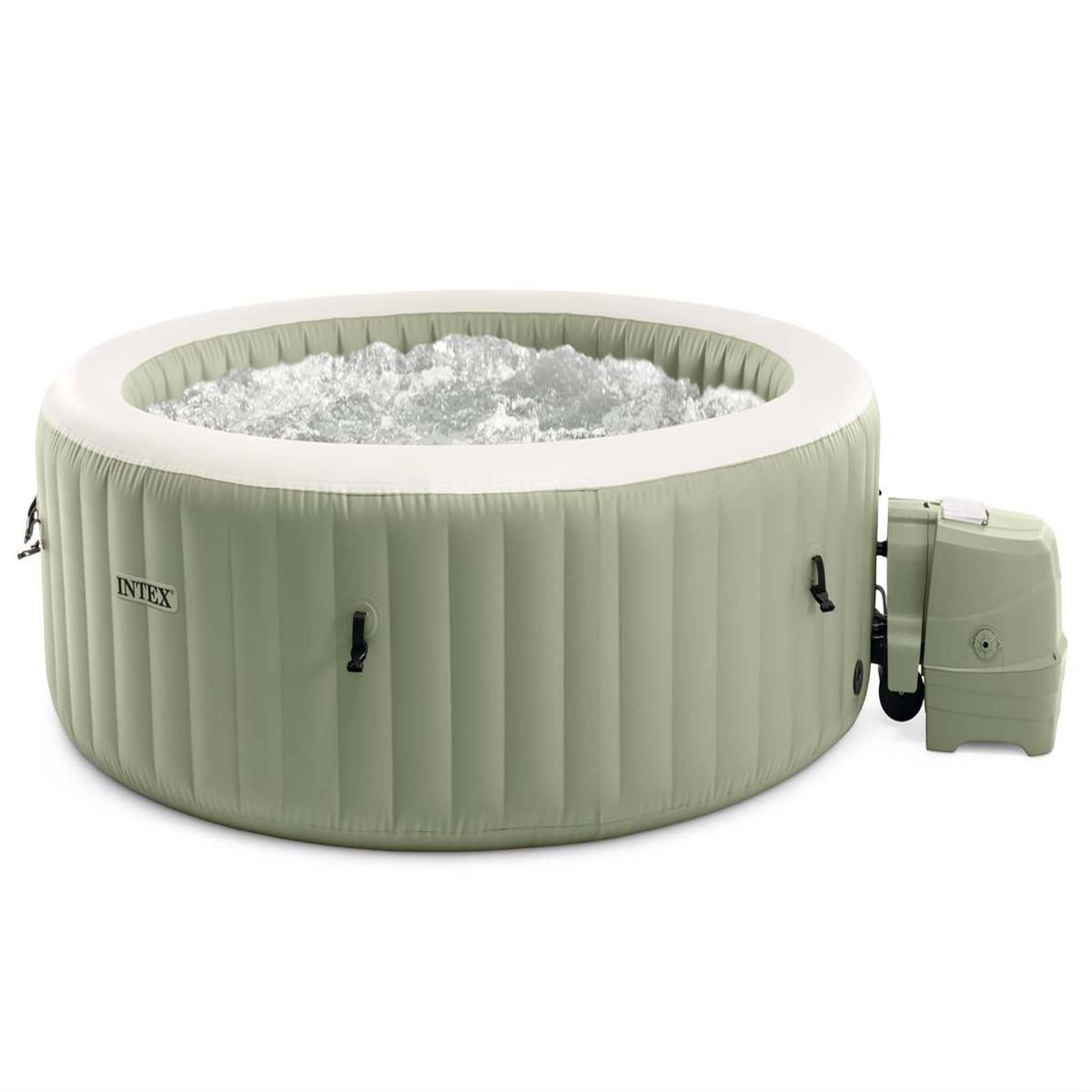 INTEX Spa gonflable purespa olive rond bulles 6 places - intex