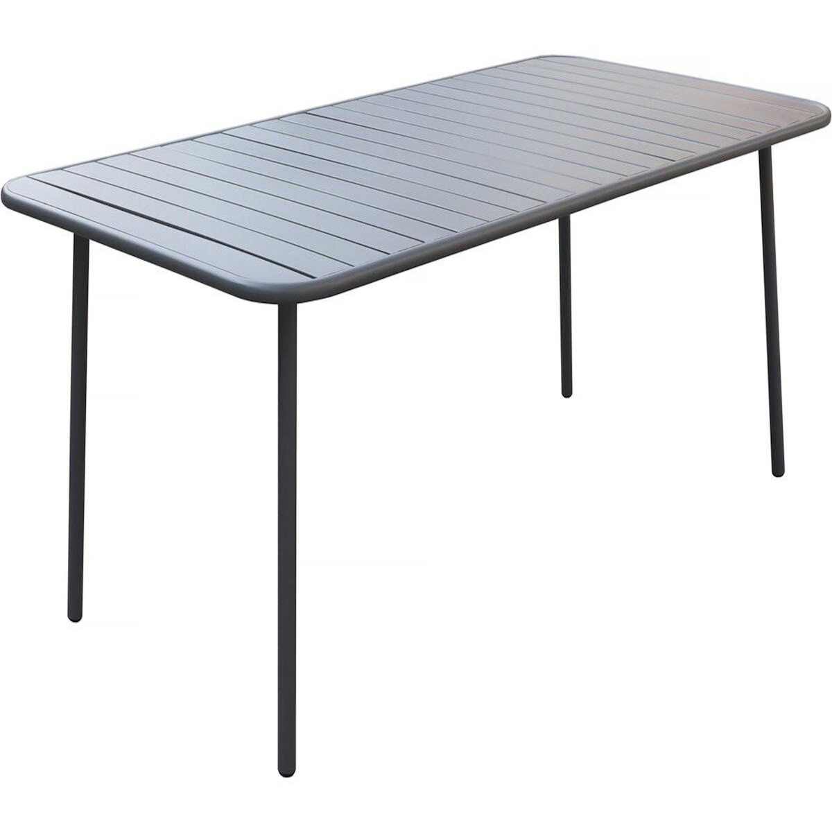 Habitat et Jardin Table jardin en métal  Bilbao  - 180 x 90 x 71 cm - Gris