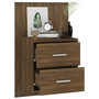 Voir la diapositive 4 : VIDAXL Table de chevet murale Chene marron