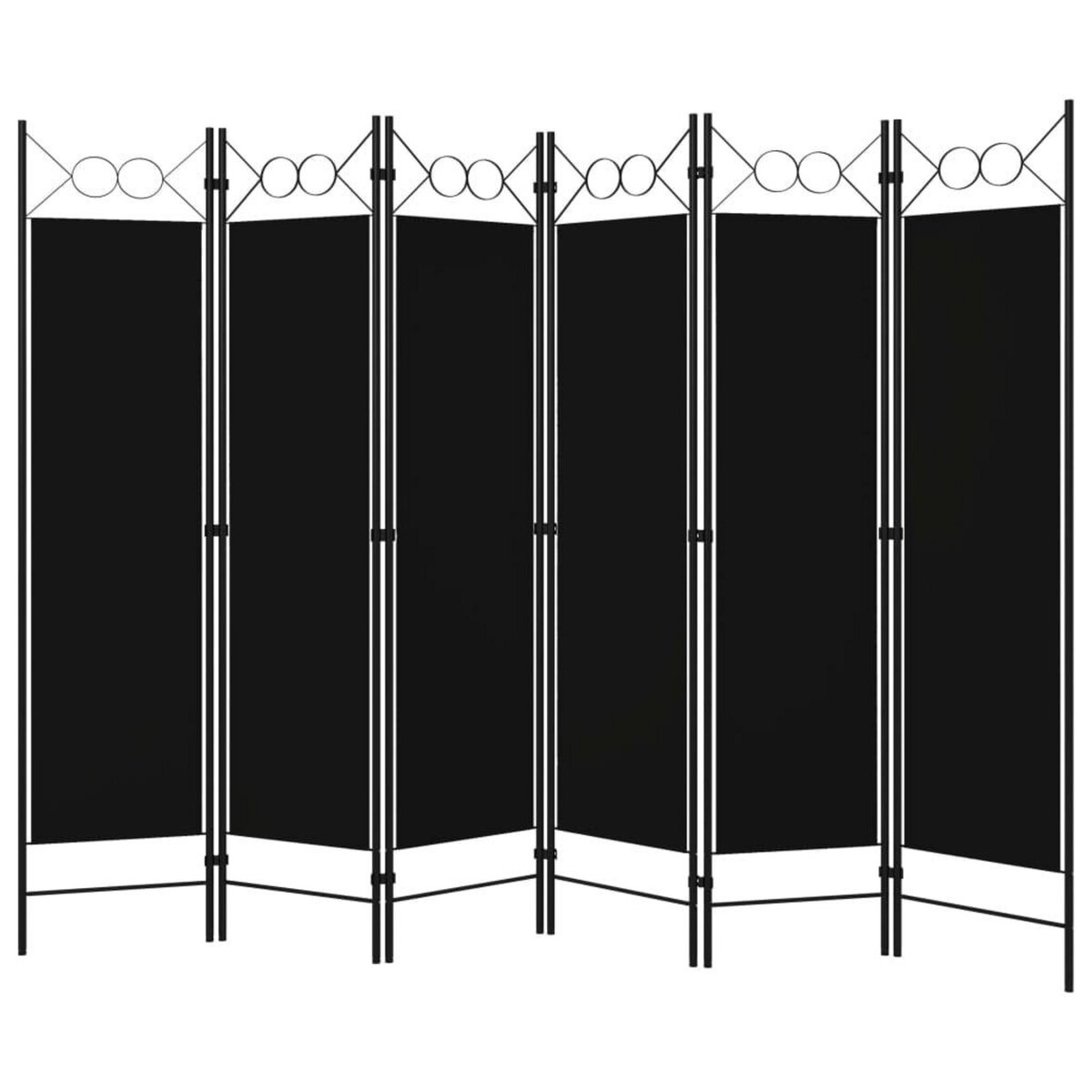 VIDAXL Cloison de separation 6 panneaux Noir 240x180 cm