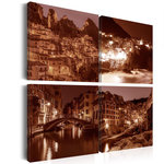 Paris Prix Tableau Imprimé  Italian Towns Sepia. Coloris disponibles : Multicolore