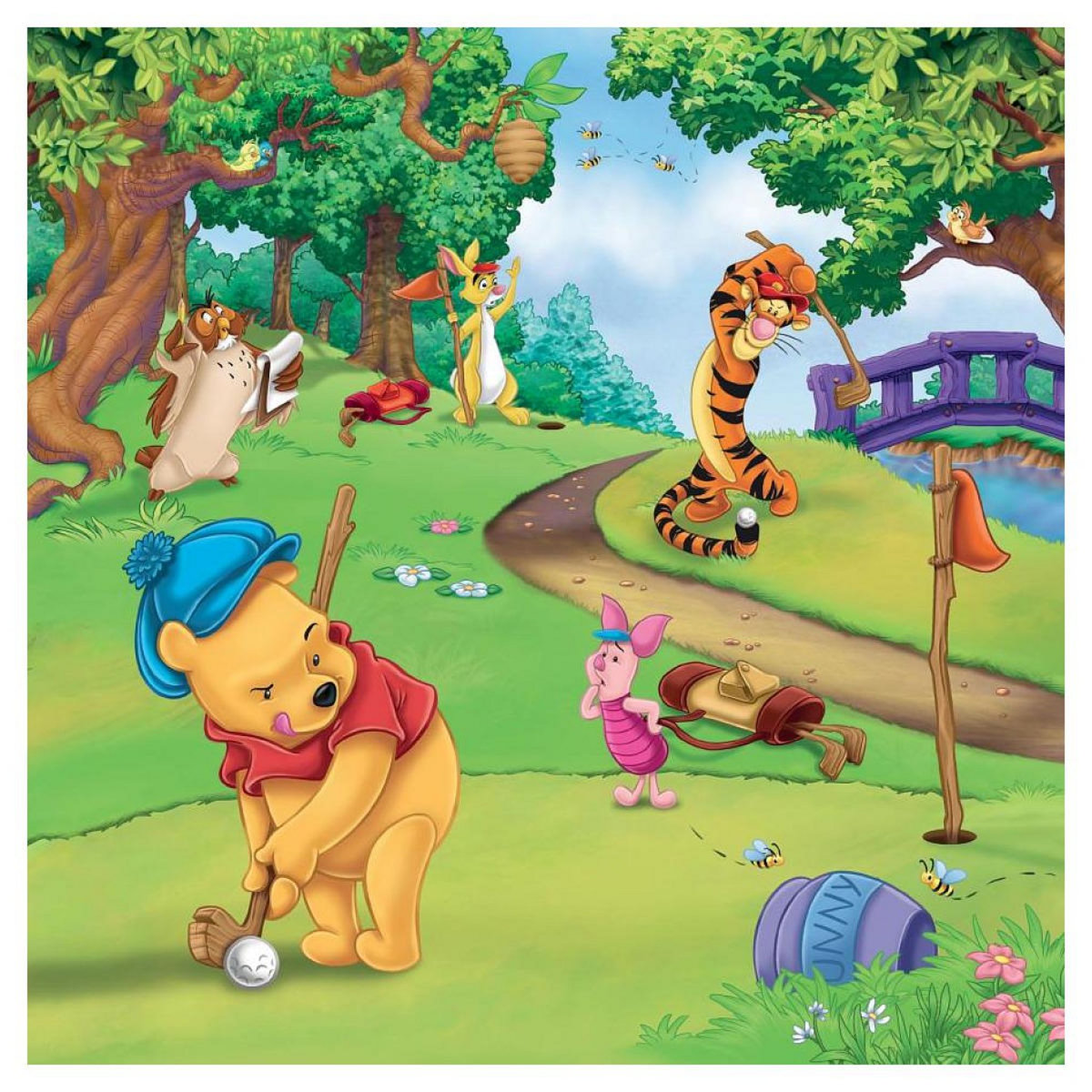 RAVENSBURGER Puzzles 3x49 p - journee sportive  disney winnie l ourson