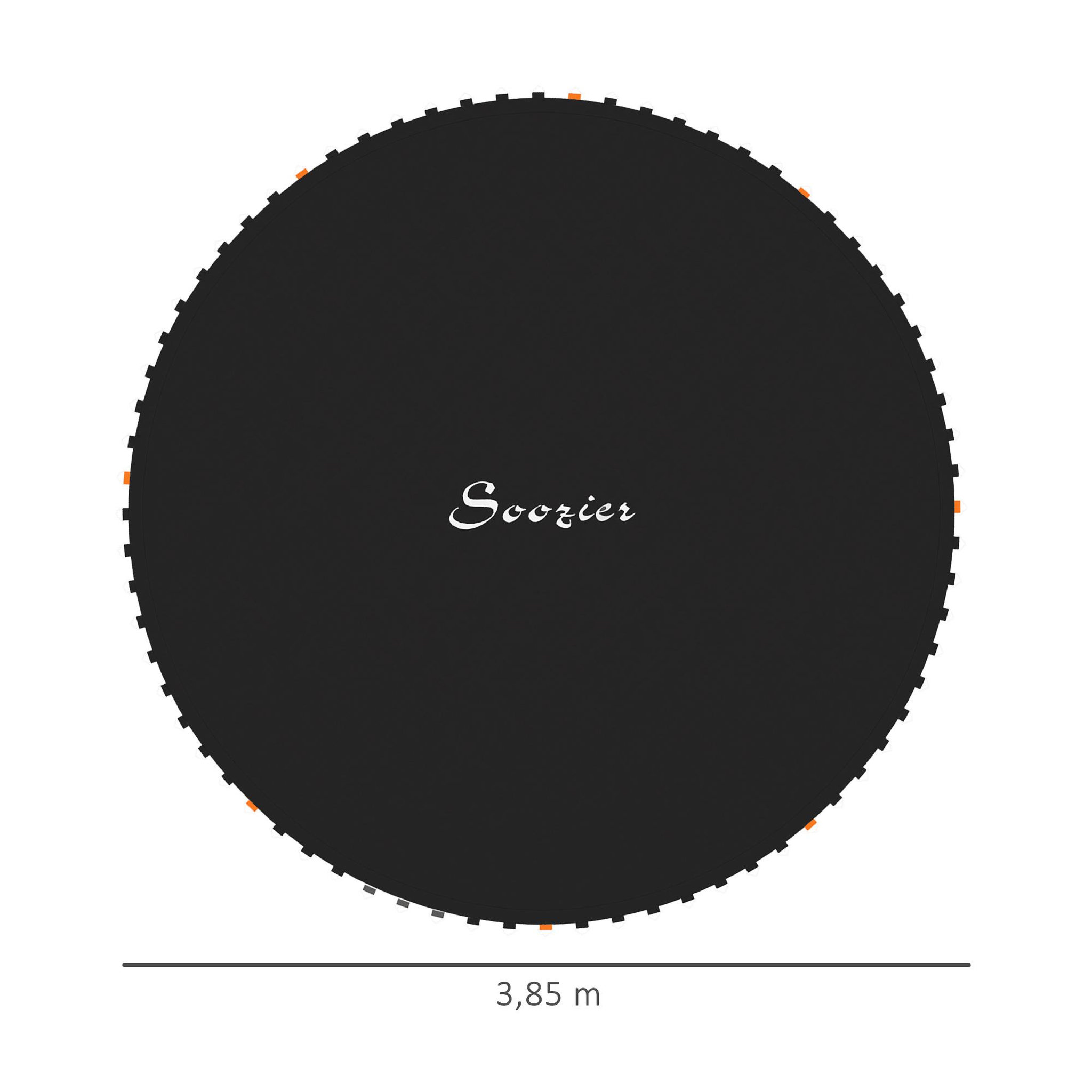 Voir la diapositive 3 : HOMCOM Tapis de rechange trampoline Ø 4,3 m ressorts 14 cm outil 80 crochets en V inclus