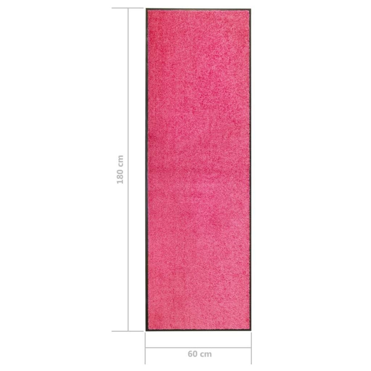 VIDAXL Paillasson lavable Rose 60x180 cm