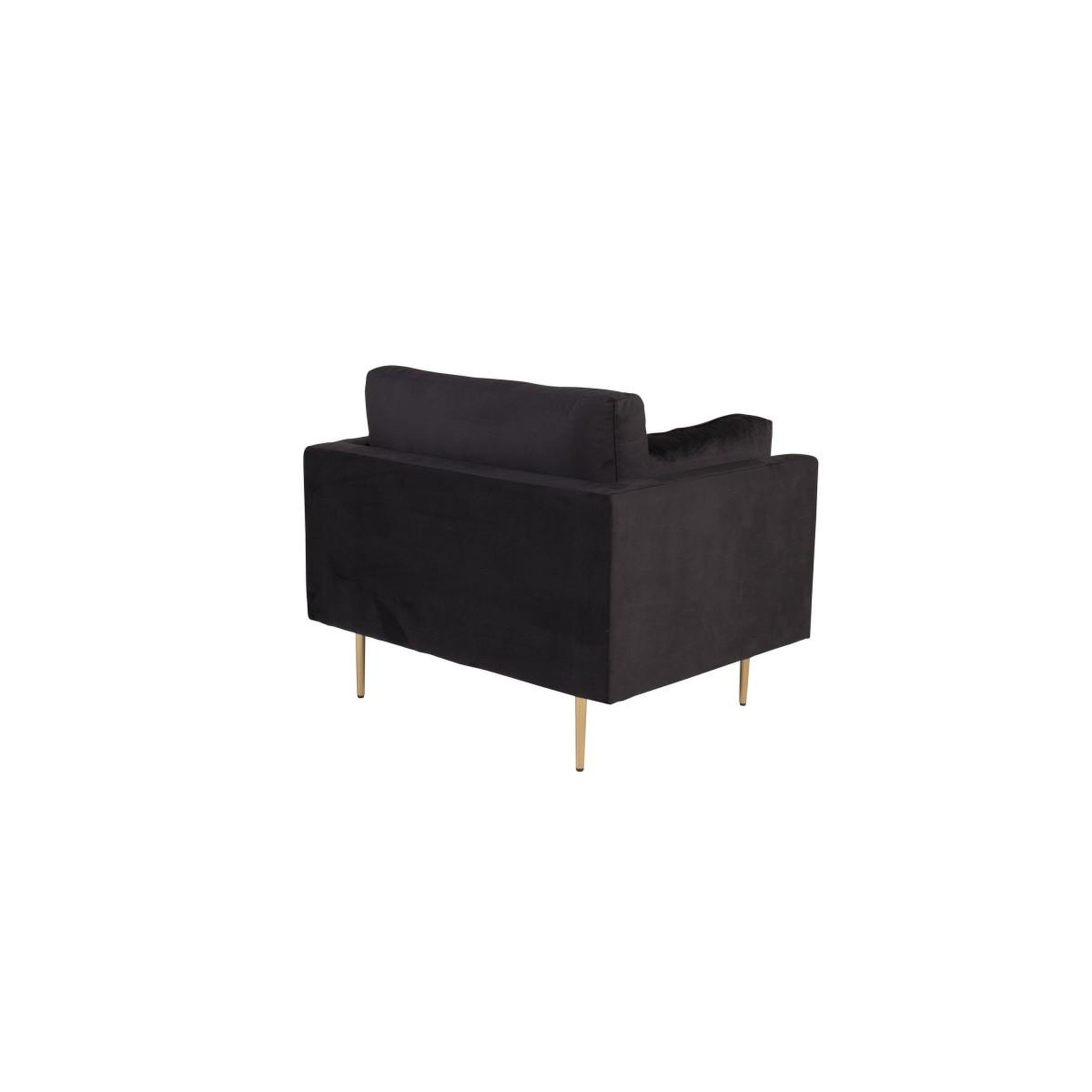 Voir la diapositive 4 : Paris Prix Fauteuil design en velours  boom  110cm noir & or