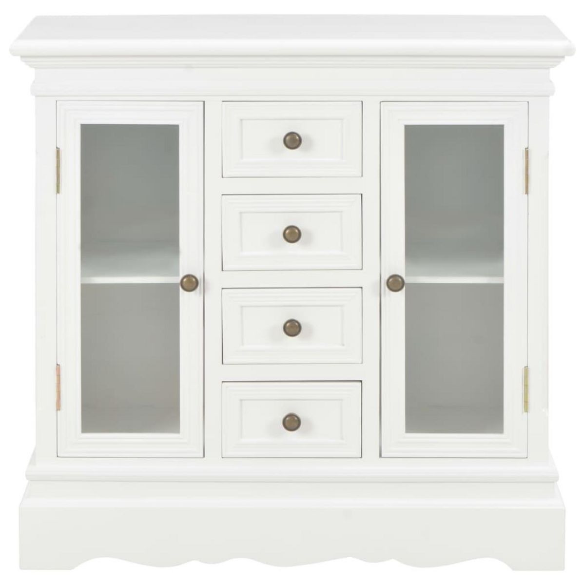 VIDAXL Buffet blanc 70x28x70 cm bois de pin massif