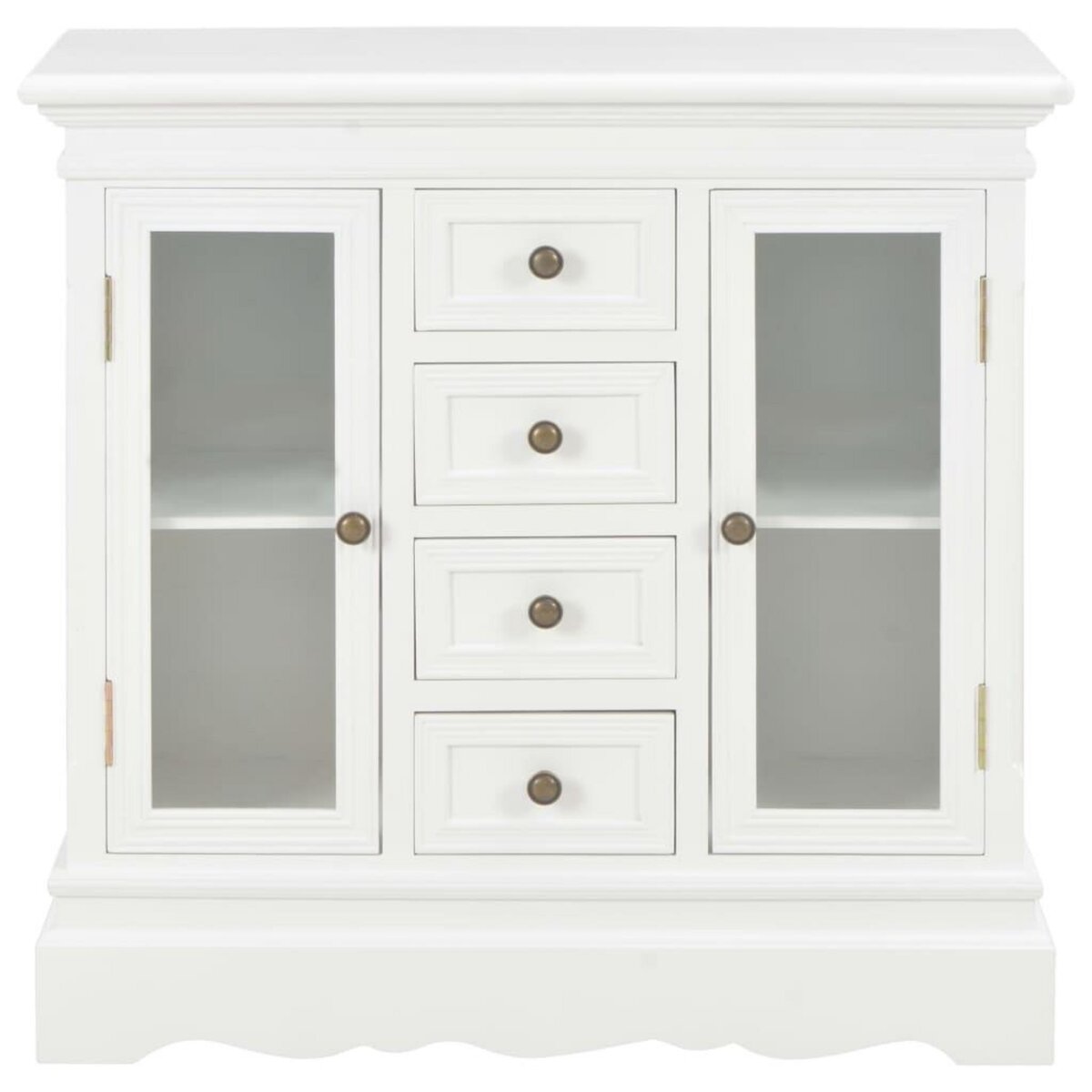 VIDAXL Buffet blanc 70x28x70 cm bois de pin massif