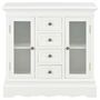 Voir la diapositive 2 : VIDAXL Buffet blanc 70x28x70 cm bois de pin massif