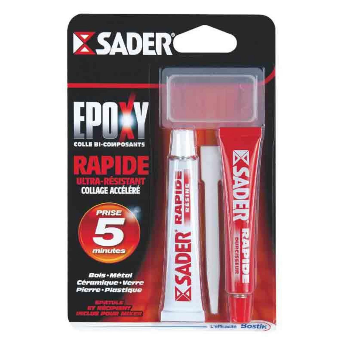 Sader Colle époxy rapide 2 tubes de 15 ml