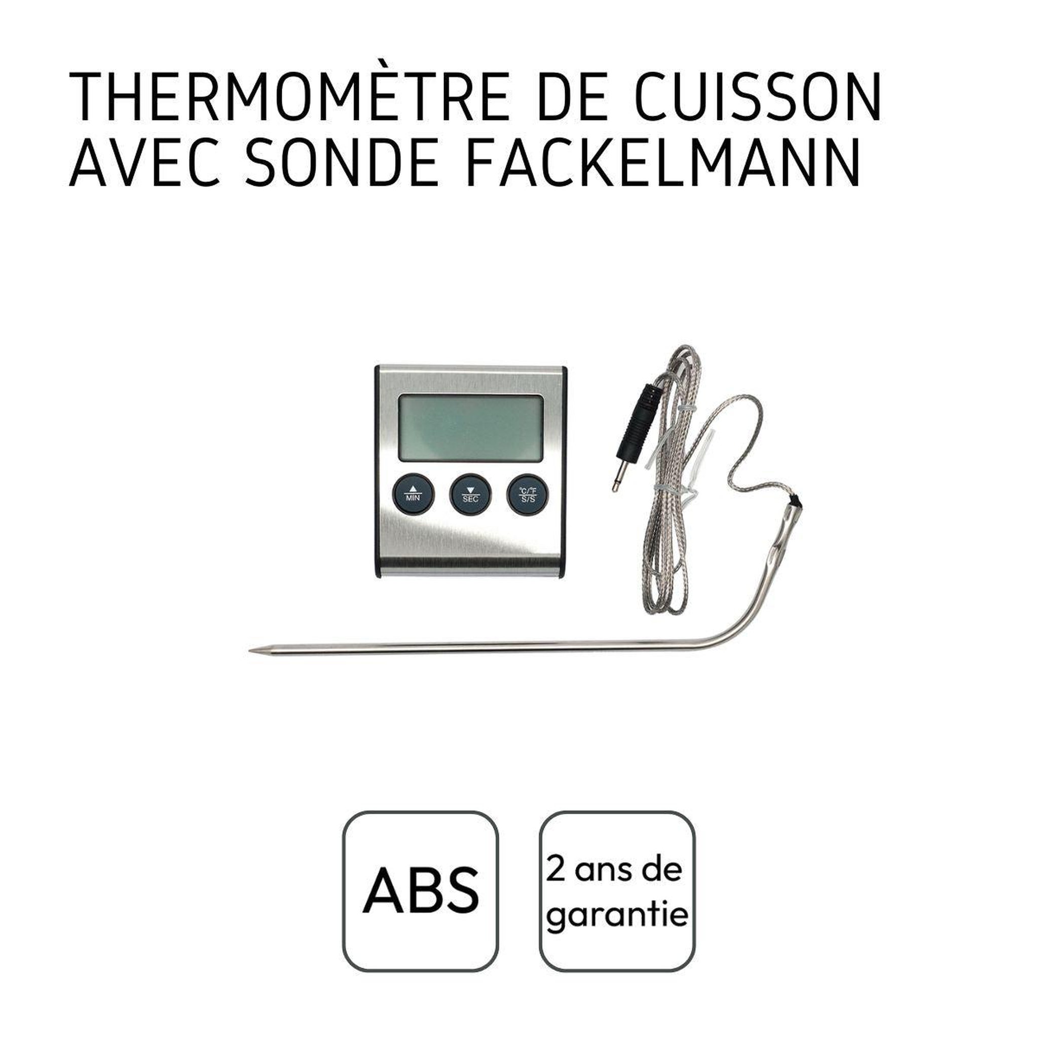 Voir la diapositive 4 : Fackelmann Set de 2 thermomètres de cuisine digital avec sonde fackelmann basic