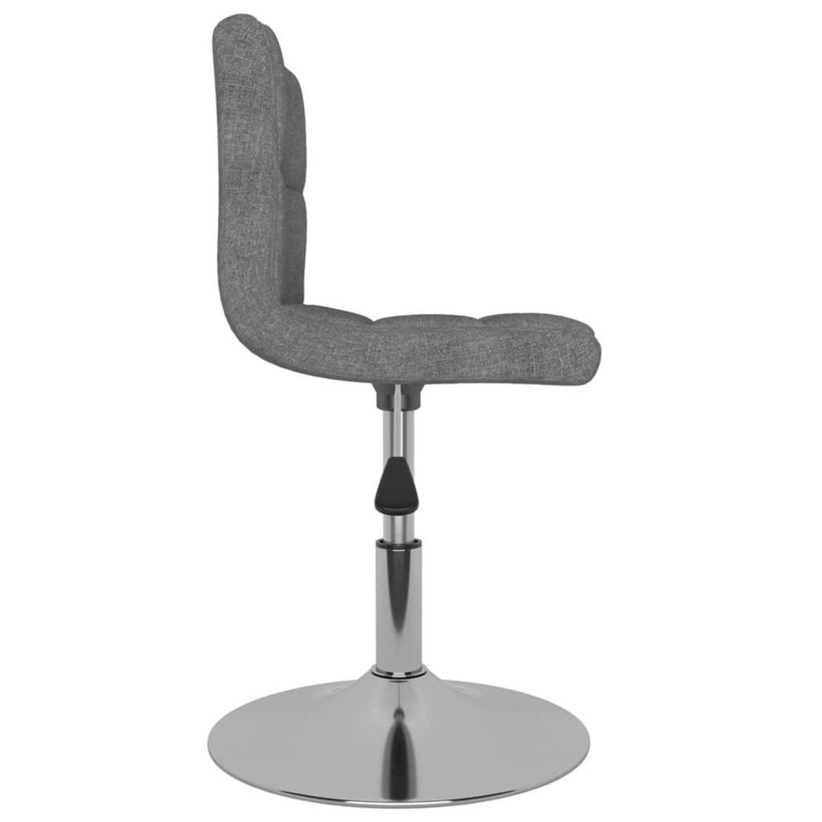 VIDAXL Chaises pivotantes a manger lot de 4 Gris clair Tissu