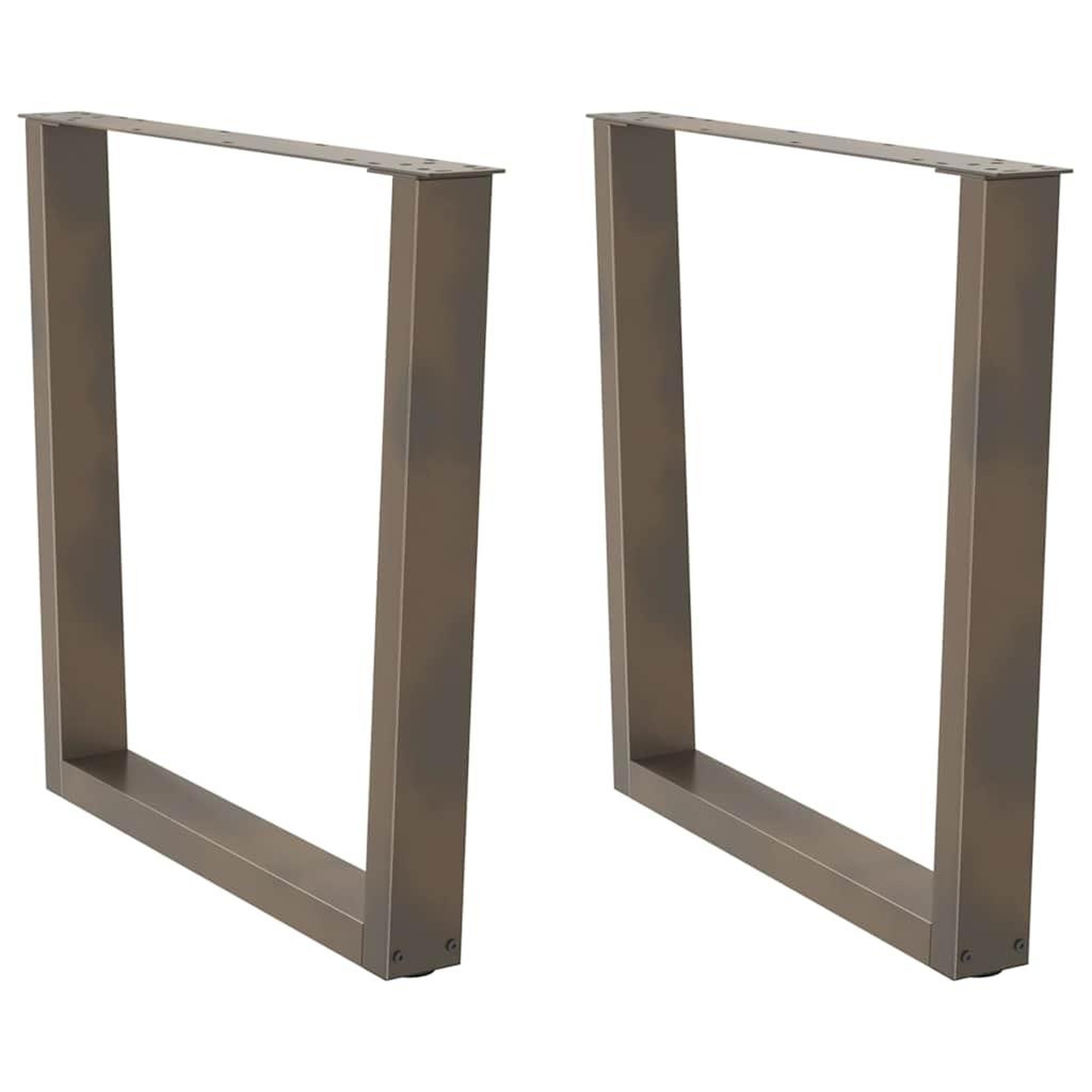 VIDAXL Pieds de table a manger forme de V 2 pcs 80x(72-73,3) cm acier