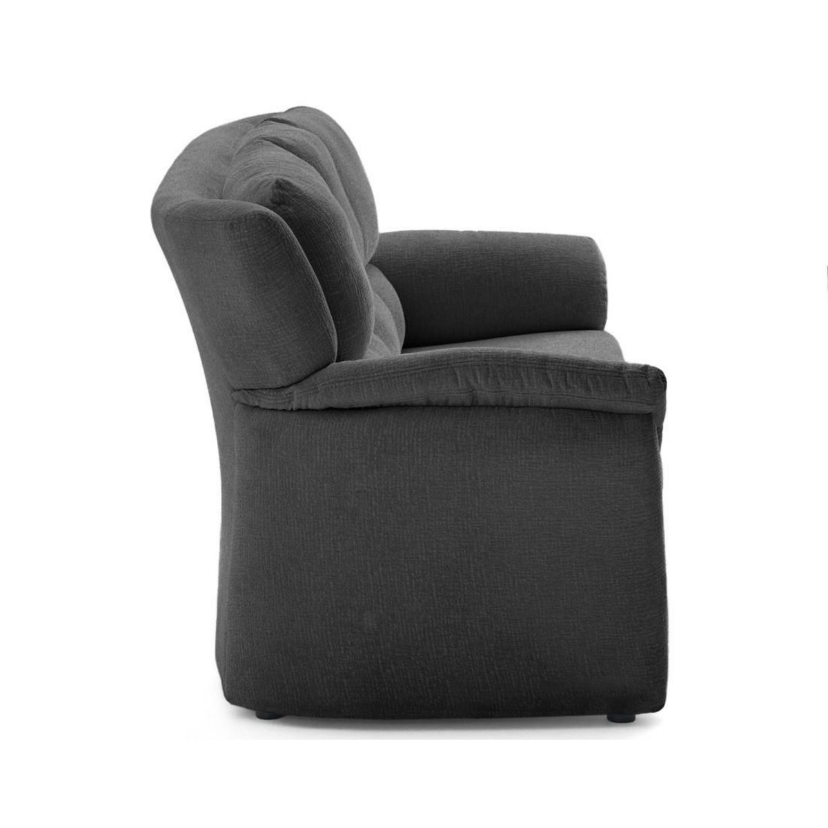 LISA DESIGN Bastille - canapé droit 3 places en tissu velours relief