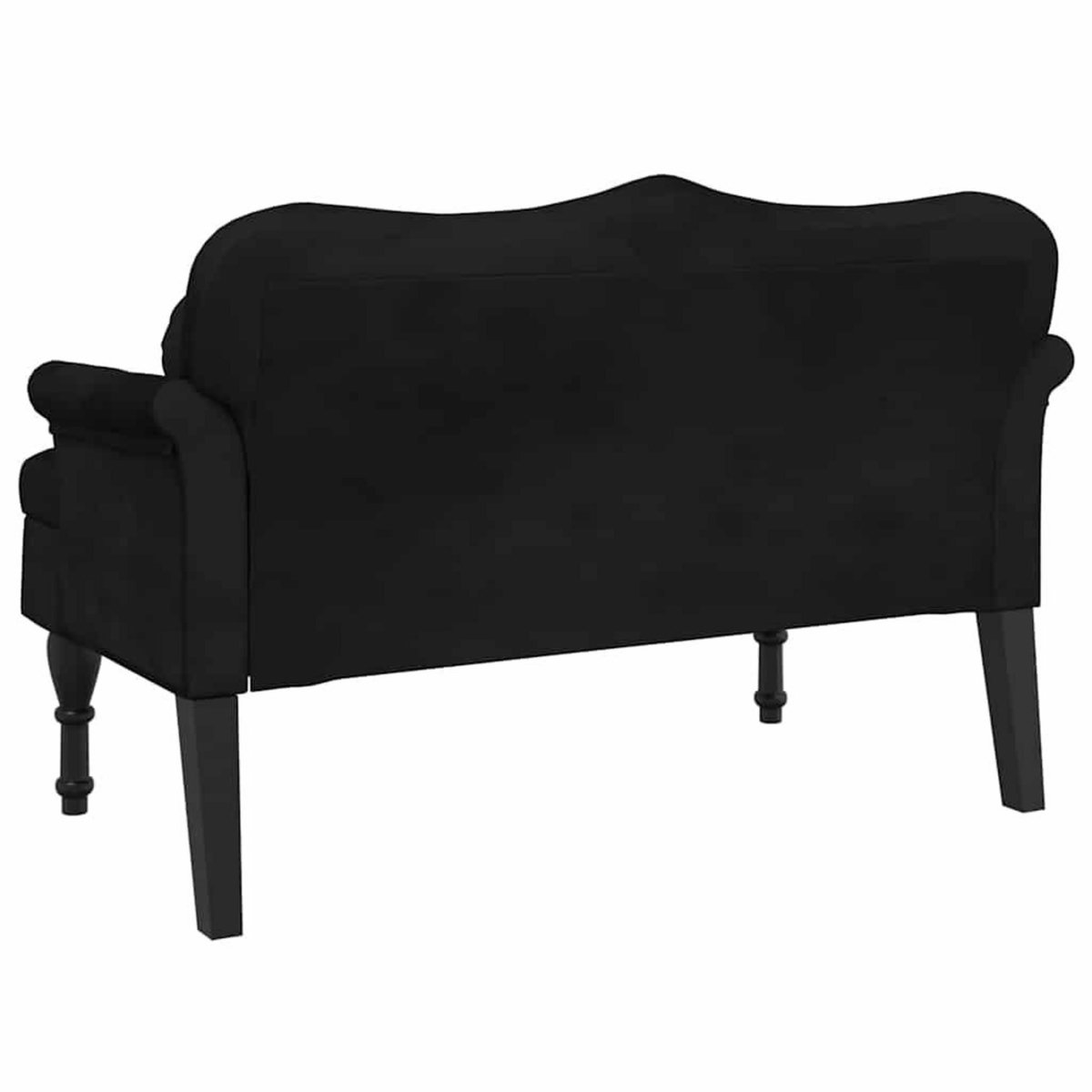 VIDAXL Banc avec coussins noir 120,5x65x75 cm velours