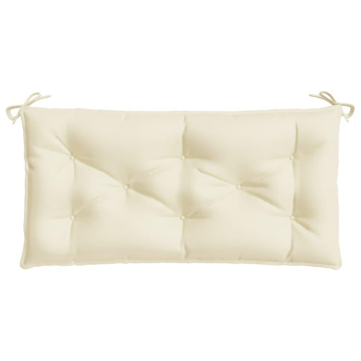 VIDAXL Coussin de banc de jardin blanc creme 100x50x7 cm tissu oxford