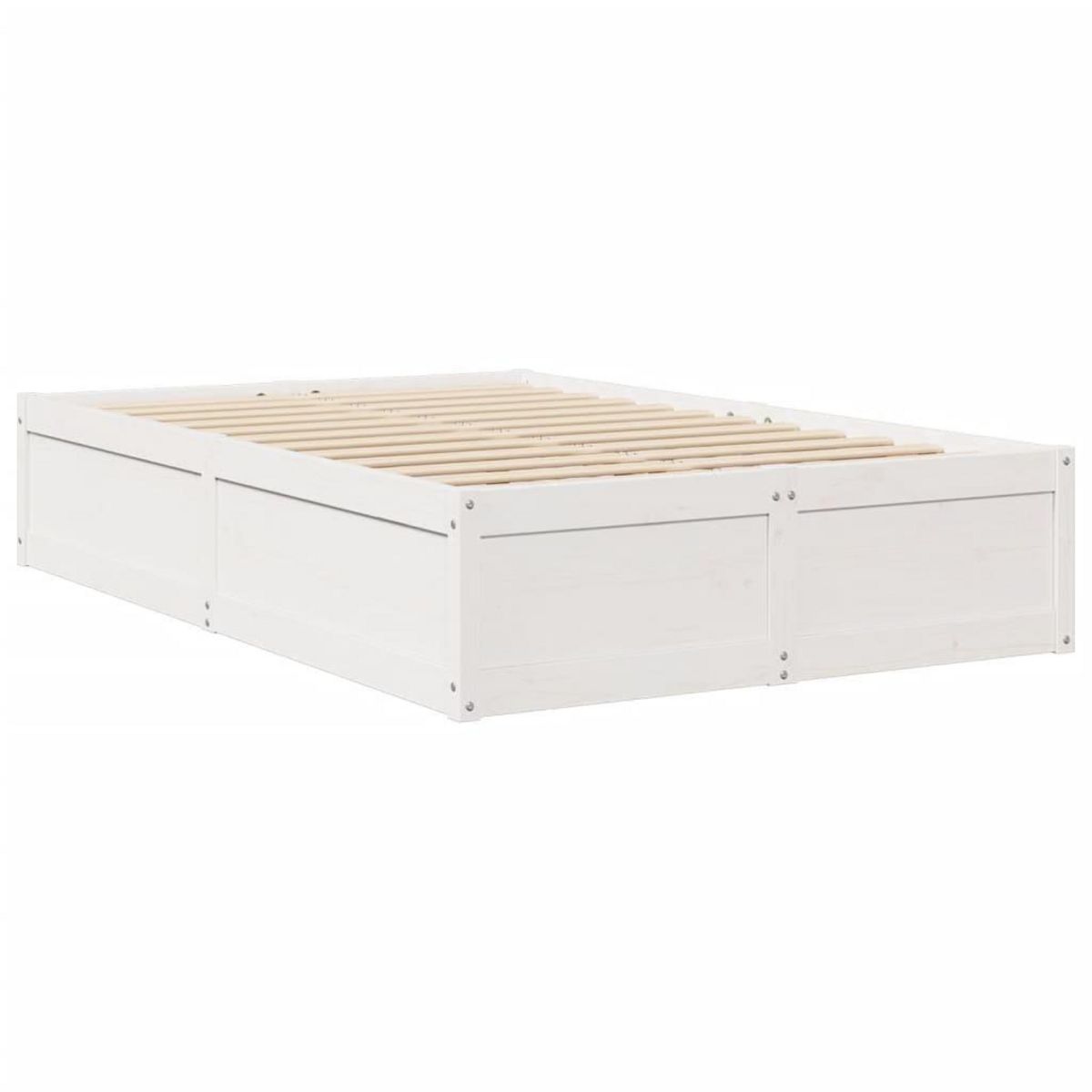 VIDAXL Cadre de lit sans matelas blanc 120x190 cm bois de pin massif