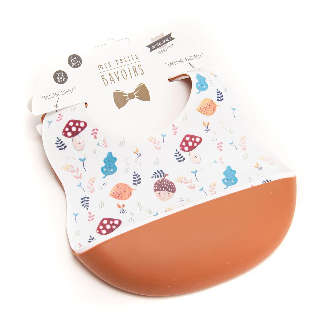 Amadeus Lot de 2 bavoirs Champignons et Safran