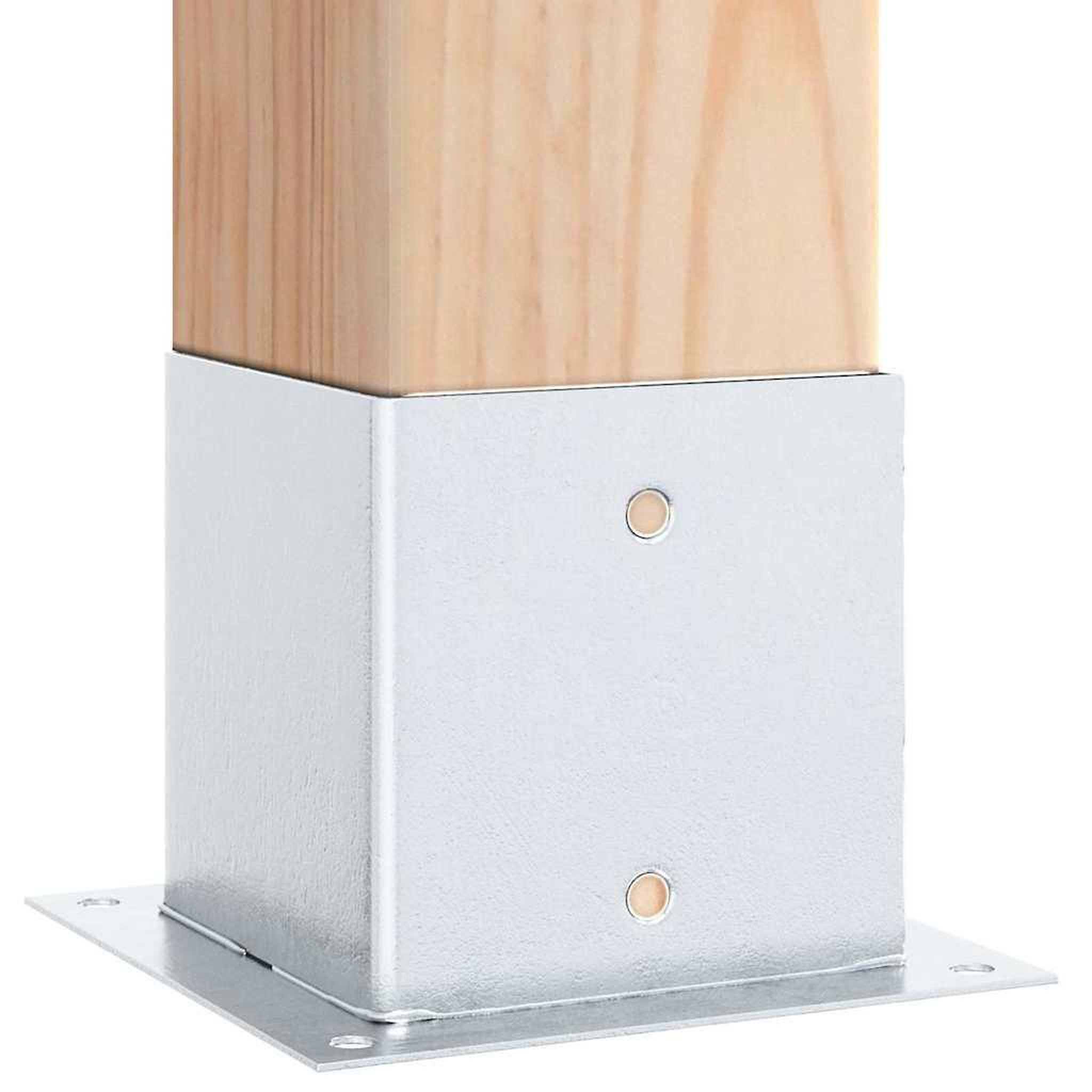 Voir la diapositive 4 : VIDAXL Bases de poteau carrees 12 pcs argent 141x141mm acier galvanise
