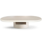 Paris Prix Table Basse Ovale Avec Tiroirs  Donna  120cm Crème