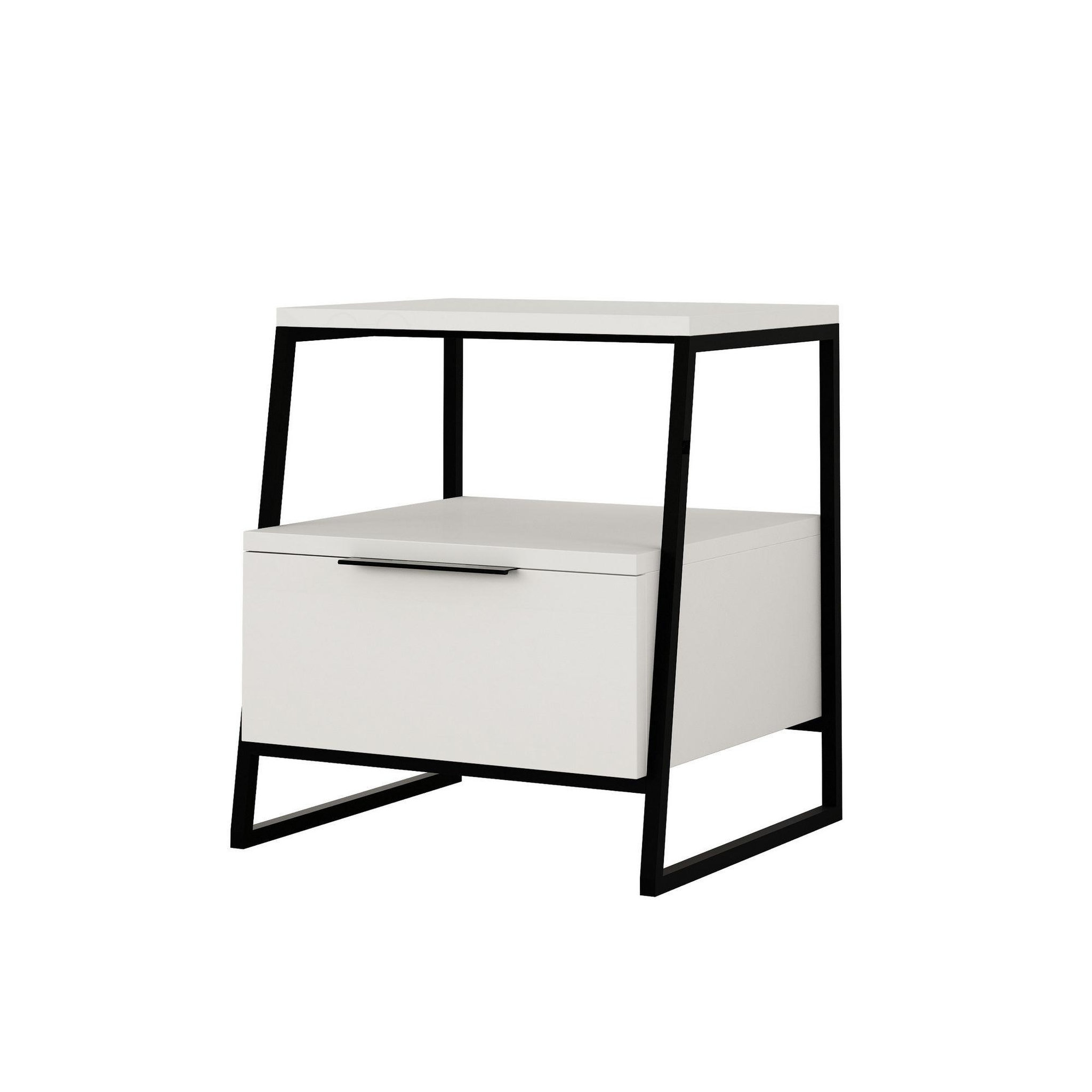 Habitat et Jardin Table de chevet en bois  pal  - 45 x 41 x 50 cm - blanc