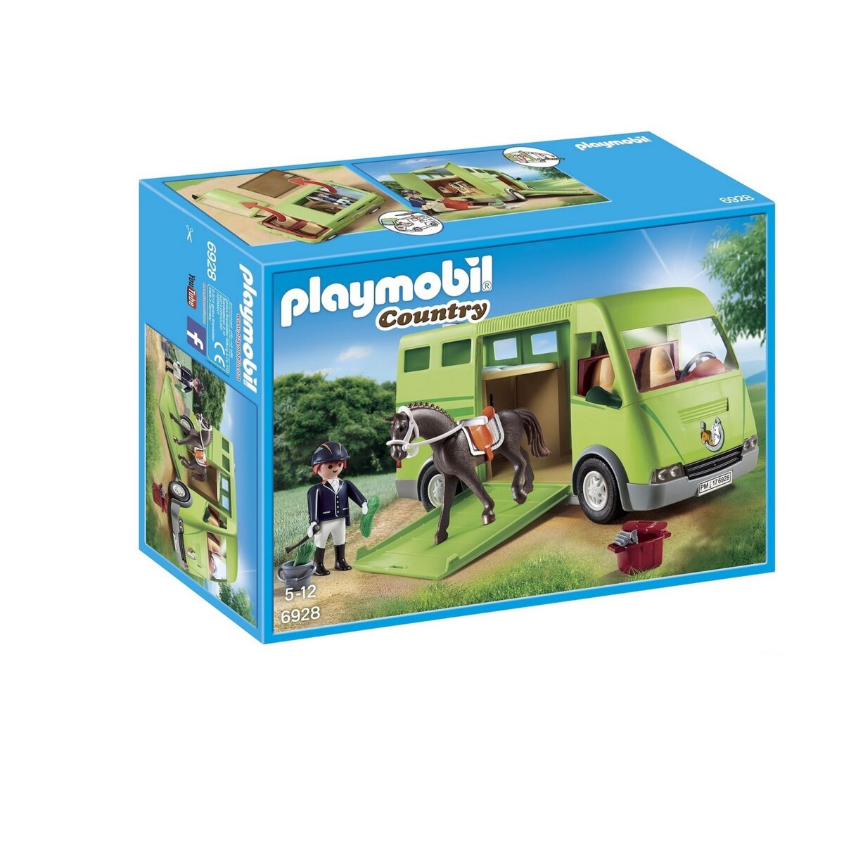 PLAYMOBIL 6928 - Country - Cavalier avec Van et Cheval