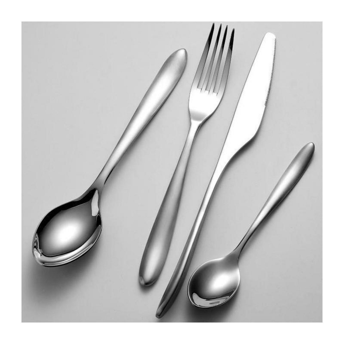 Arthur Martin Ménageres - ARTHUR MARTIN - AM0211 - 24 pieces - Acier inoxydable - Finition miroir poli