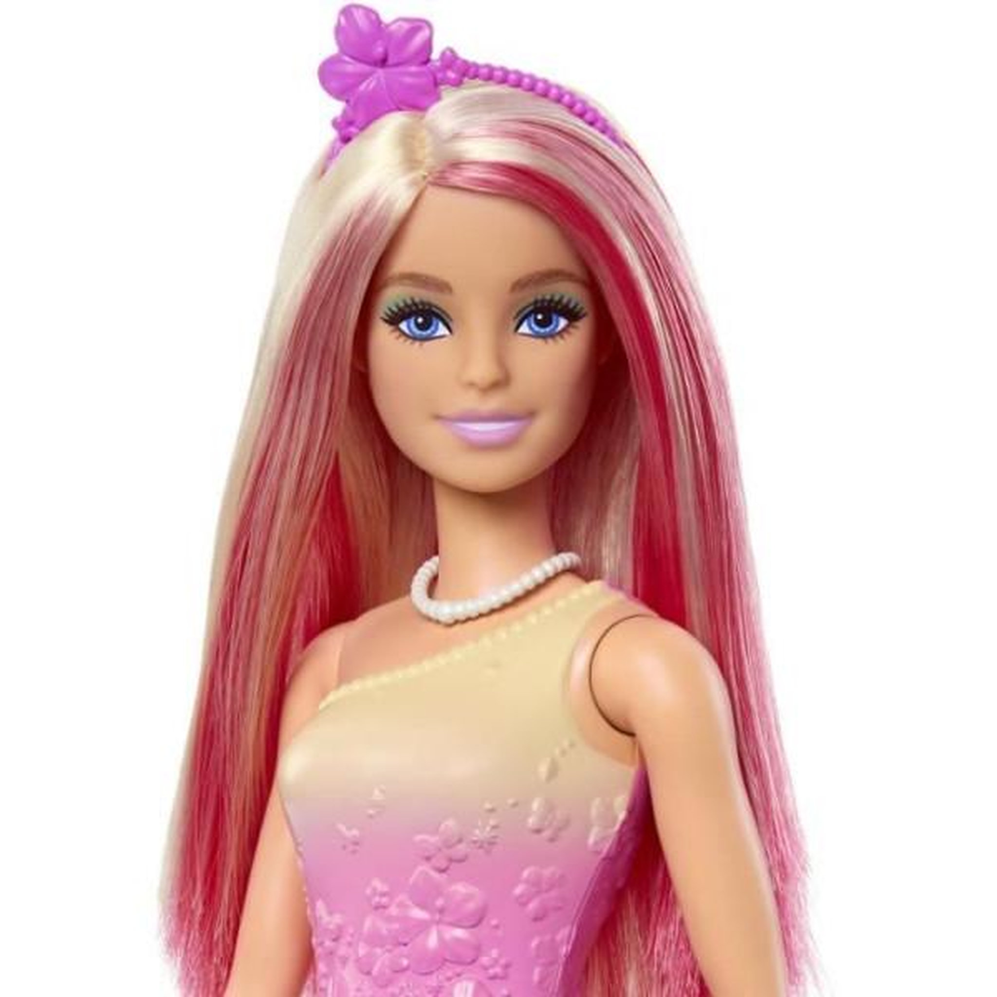 Voir la diapositive 2 : BARBIE Barbie-Poupées Sirenes avec cheveux et nageoire colorés et serre-tete HRR08