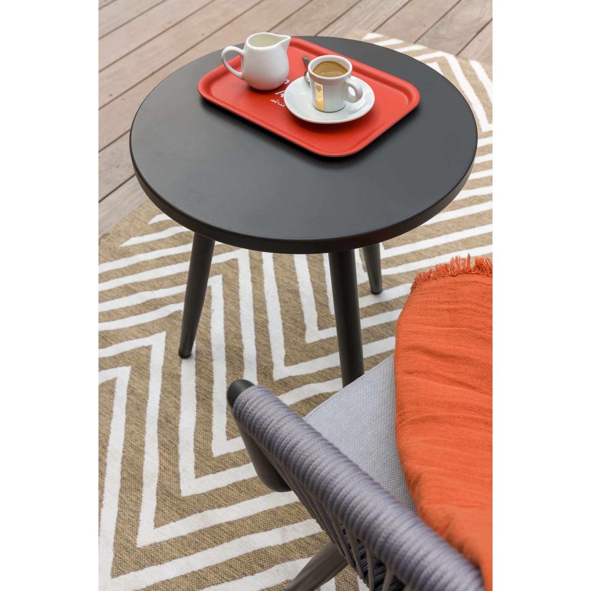 Voir la diapositive 2 : JARDILINE Salon bas de jardin - 2 places - Aluminium - Gris - AMORGOS