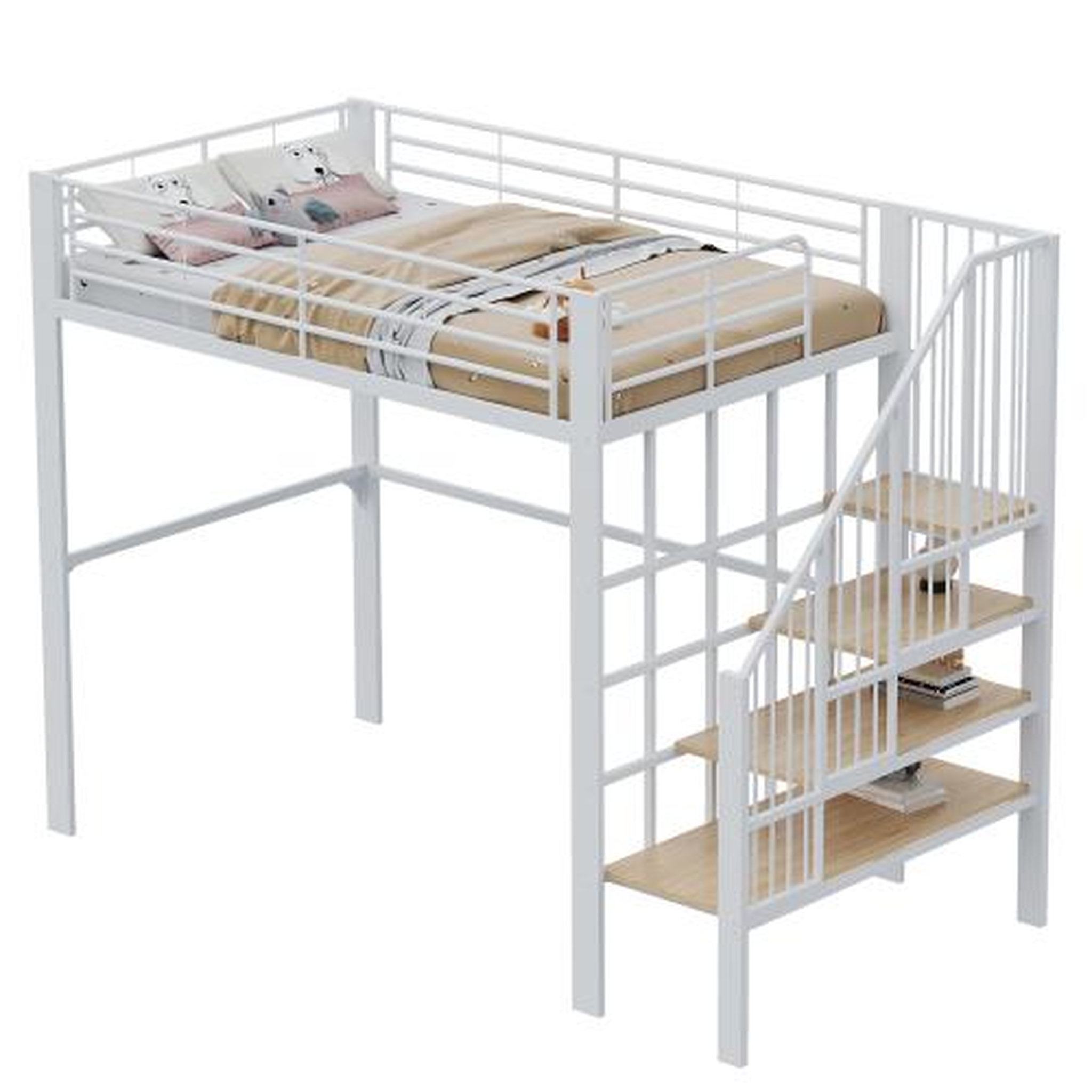 MERAX Lit mezzanine. Coloris disponibles : Noir, Blanc