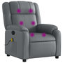 Voir la diapositive 2 : VIDAXL Fauteuil de massage inclinable Gris Similicuir