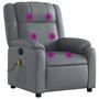 Voir la diapositive 2 : VIDAXL Fauteuil de massage inclinable Gris Similicuir