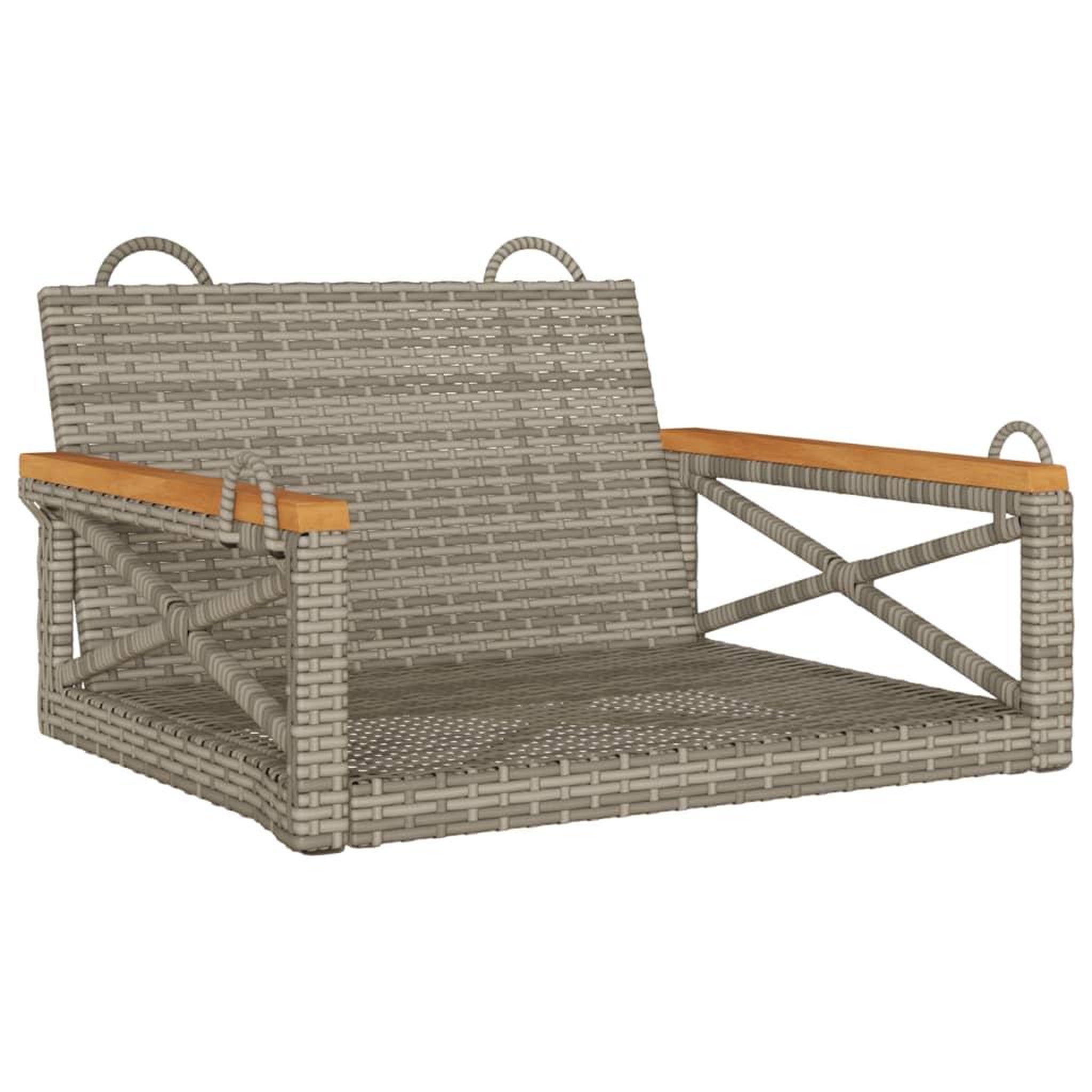 Voir la diapositive 2 : VIDAXL Balancelle gris 63x62x40 cm resine tressee