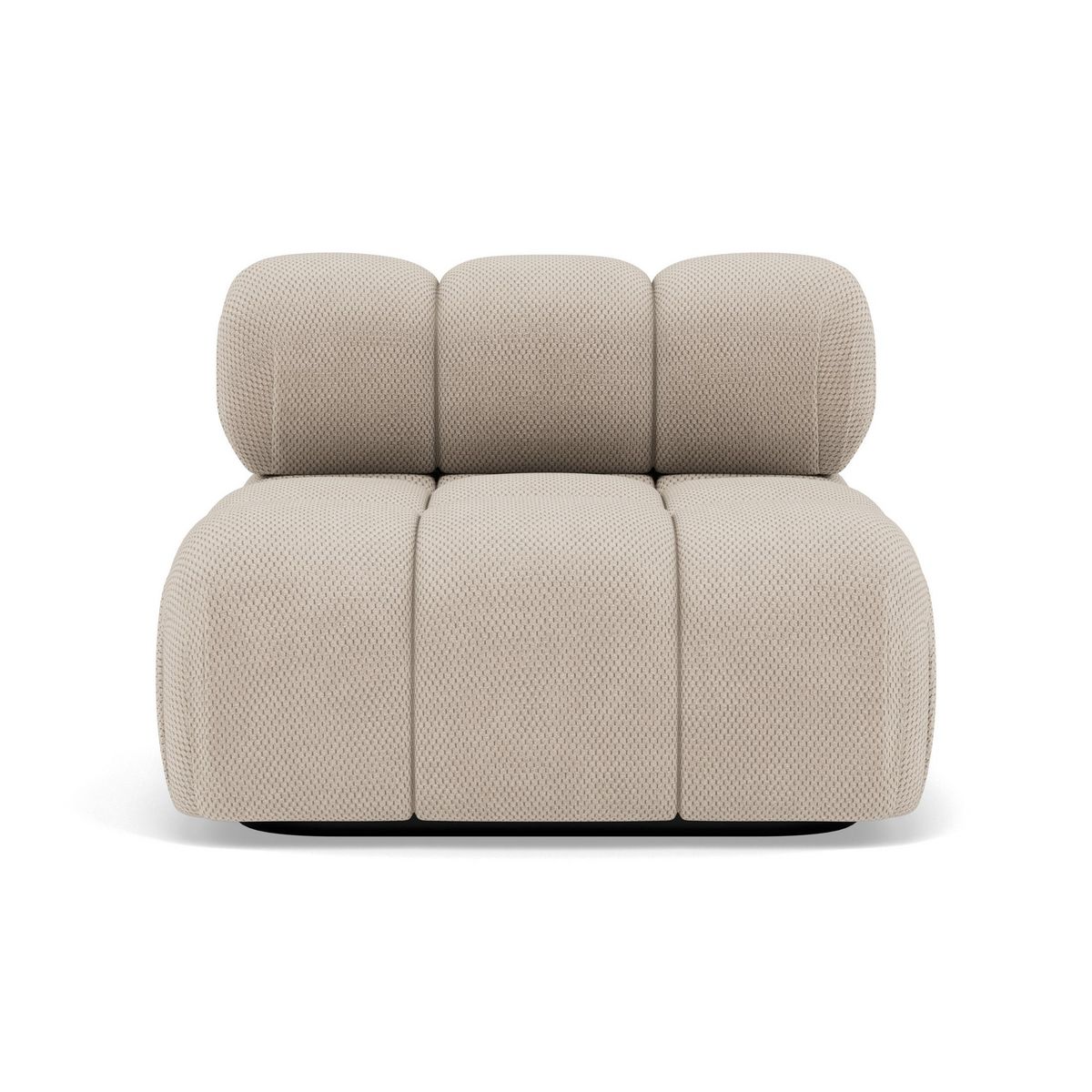 LISA DESIGN Ruby - module d'assise sans accoudoirs en velours texturé