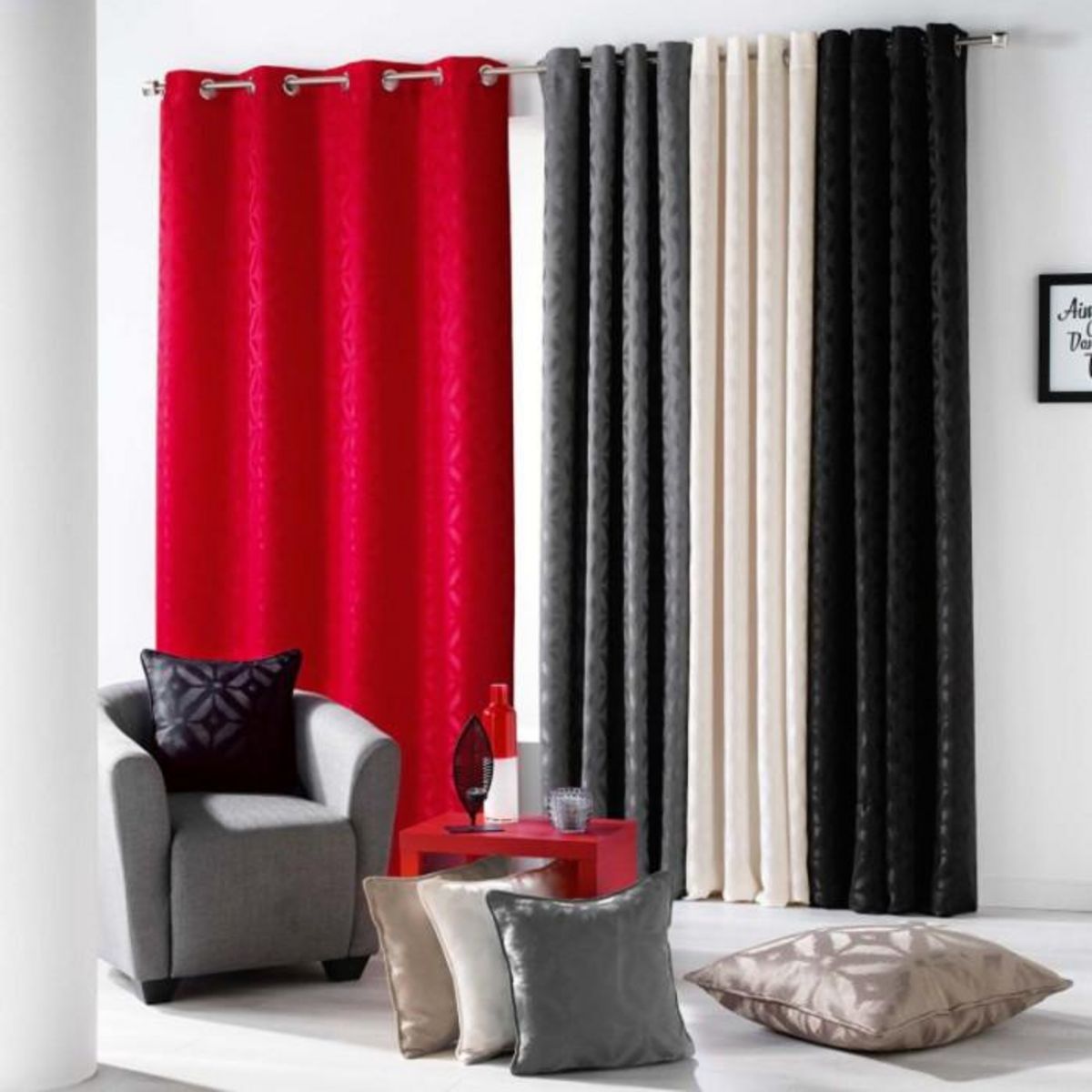 Paris Prix Rideau à Oeillets  Majestic  140x260cm Blanc