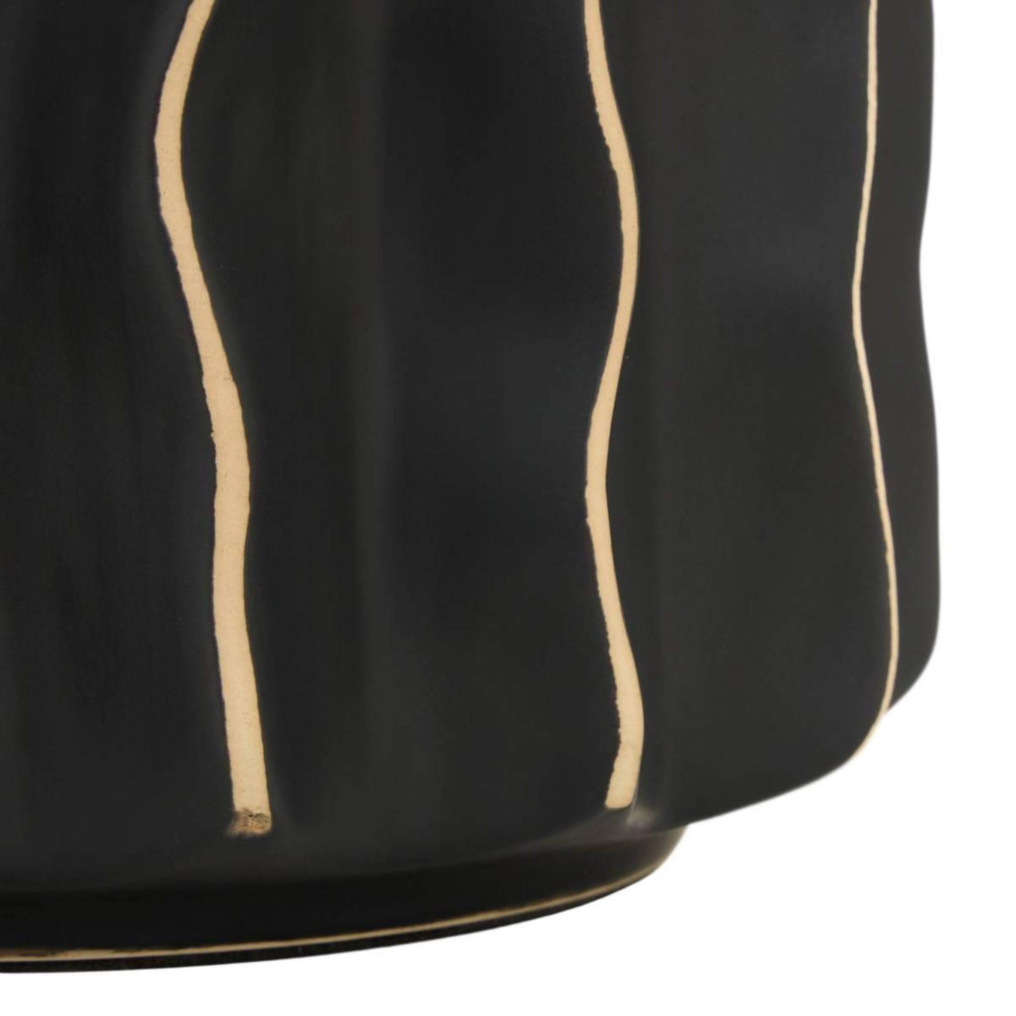 Voir la diapositive 6 : ATMOSPHERA Lampe à poser  malya  35cm noir & lin