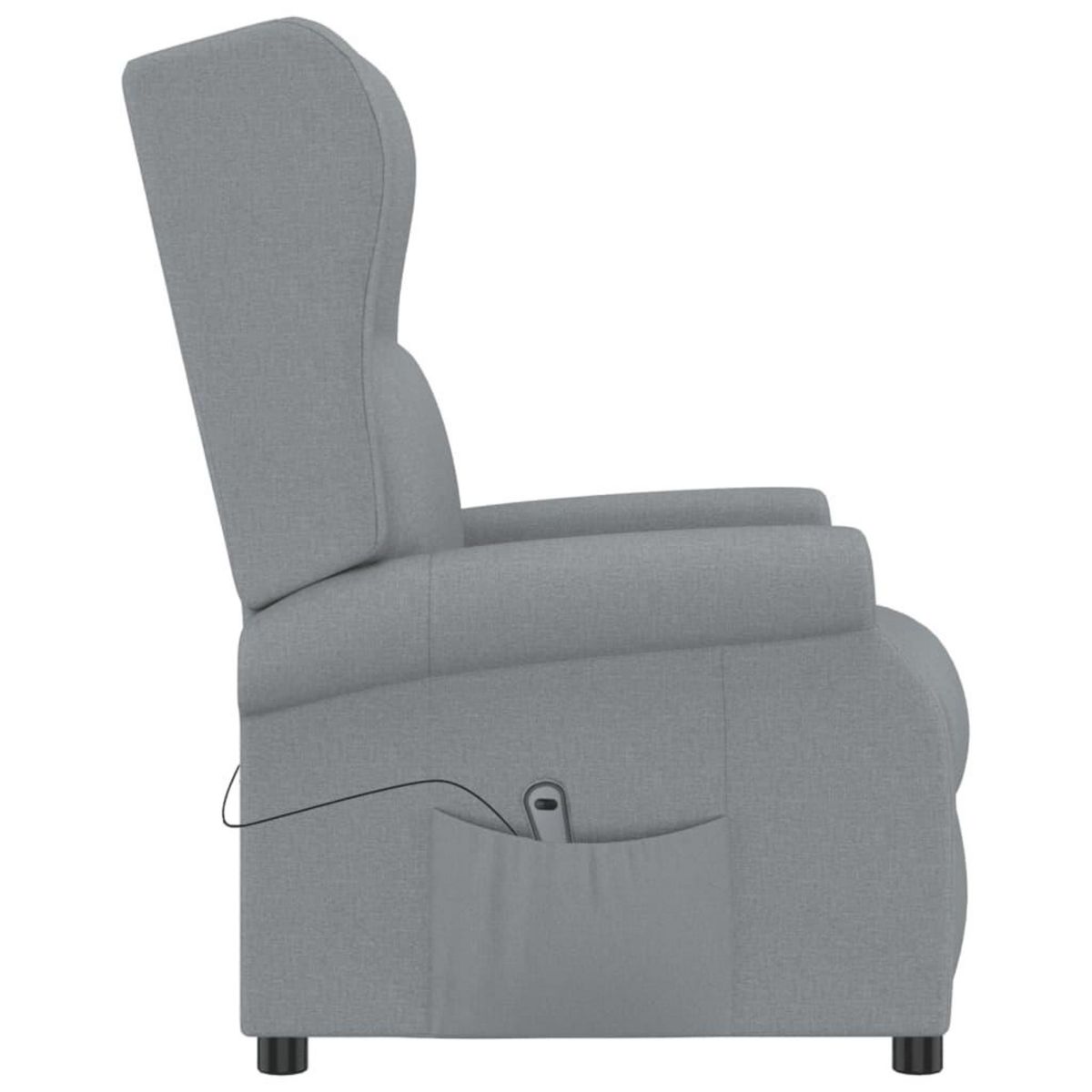 VIDAXL Fauteuil inclinable electrique a oreilles gris clair tissu