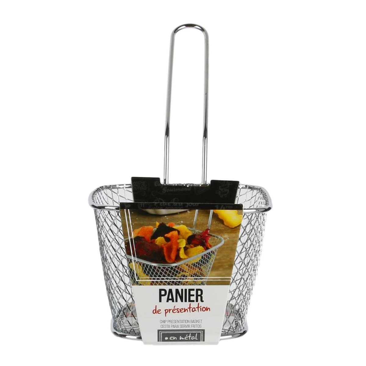Paris Prix Panier de Présentation  A Frites  18cm Argent