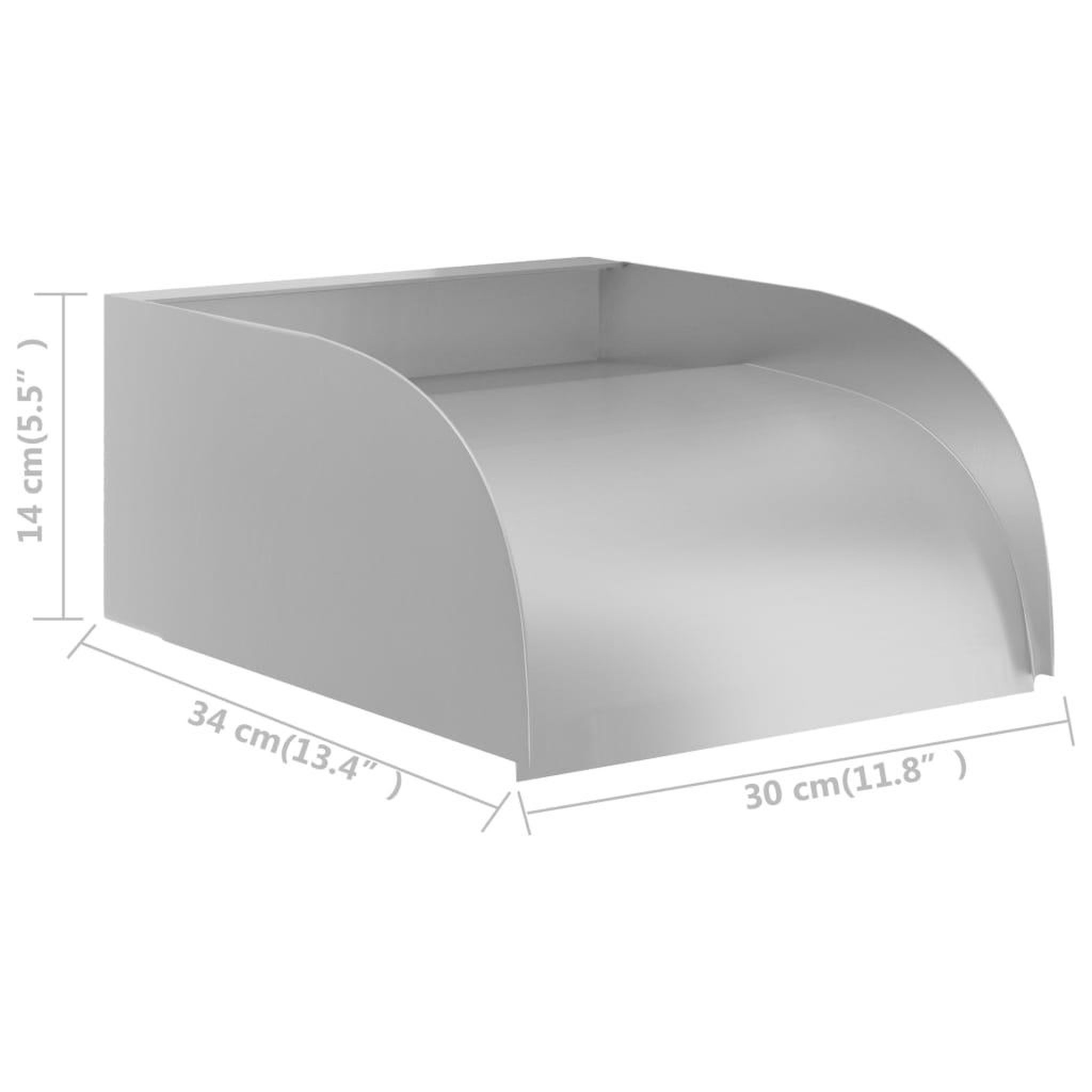 Voir la diapositive 6 : VIDAXL Cascade 30x34x14 cm Acier inoxydable 304